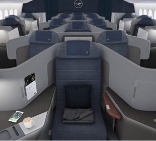 The Boeing 787 Dreamliner features Lufthansa's newest and most luxurious business class ever